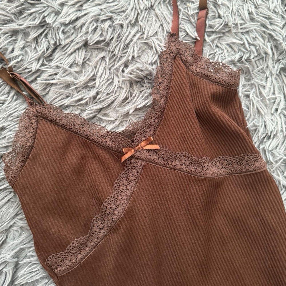 H&M Chocolate Lace Mini Dress